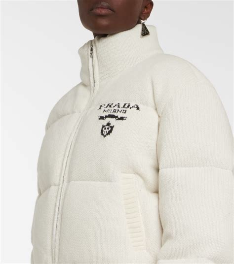 prada wool and cashmere-blend padded jacket|Prada Livermore.